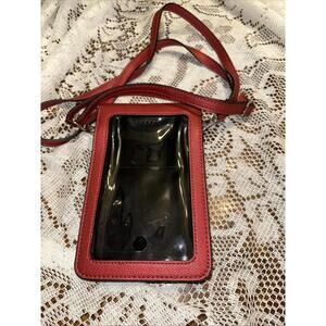 Save the Girls Touchscreen Crossbody with RFID Shiny Maroon Holiday